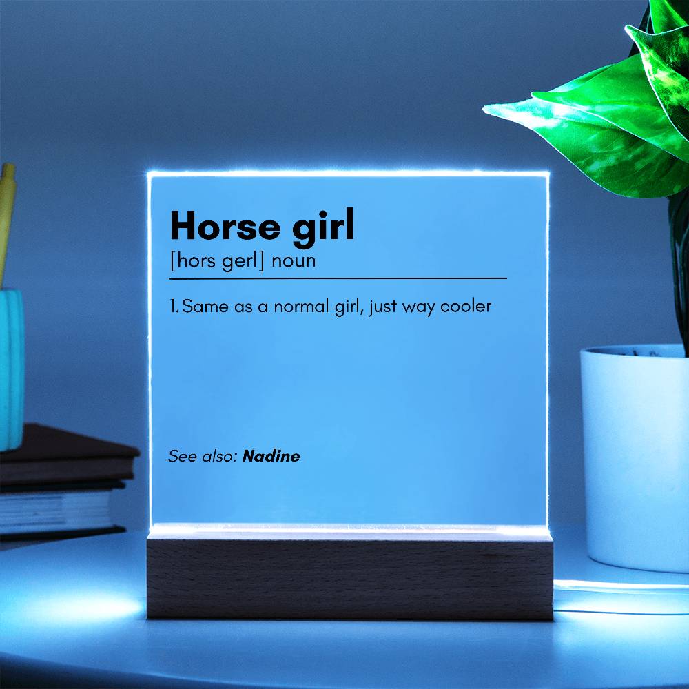 Horse Girl Definition Acrylic Plaque 1