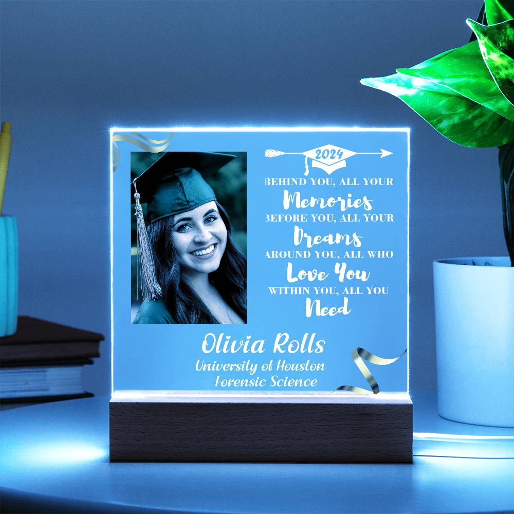 Custom Graduation Gift - Acrylic Square Plaque 5