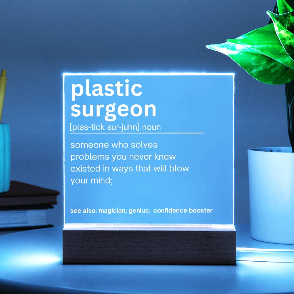 Plastic Surgeon Personalized Gift Acrylic Plaque 1