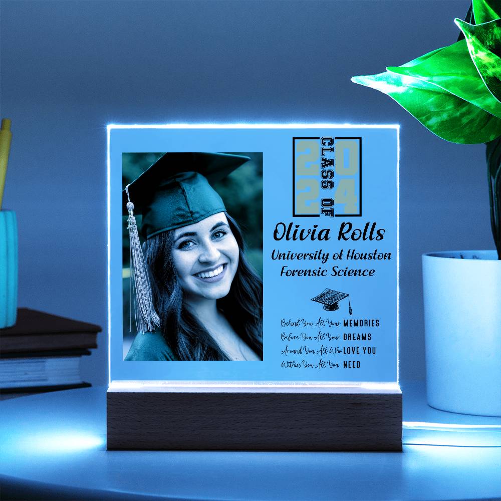 Custom Graduation Gift - Acrylic Square Plaque 8