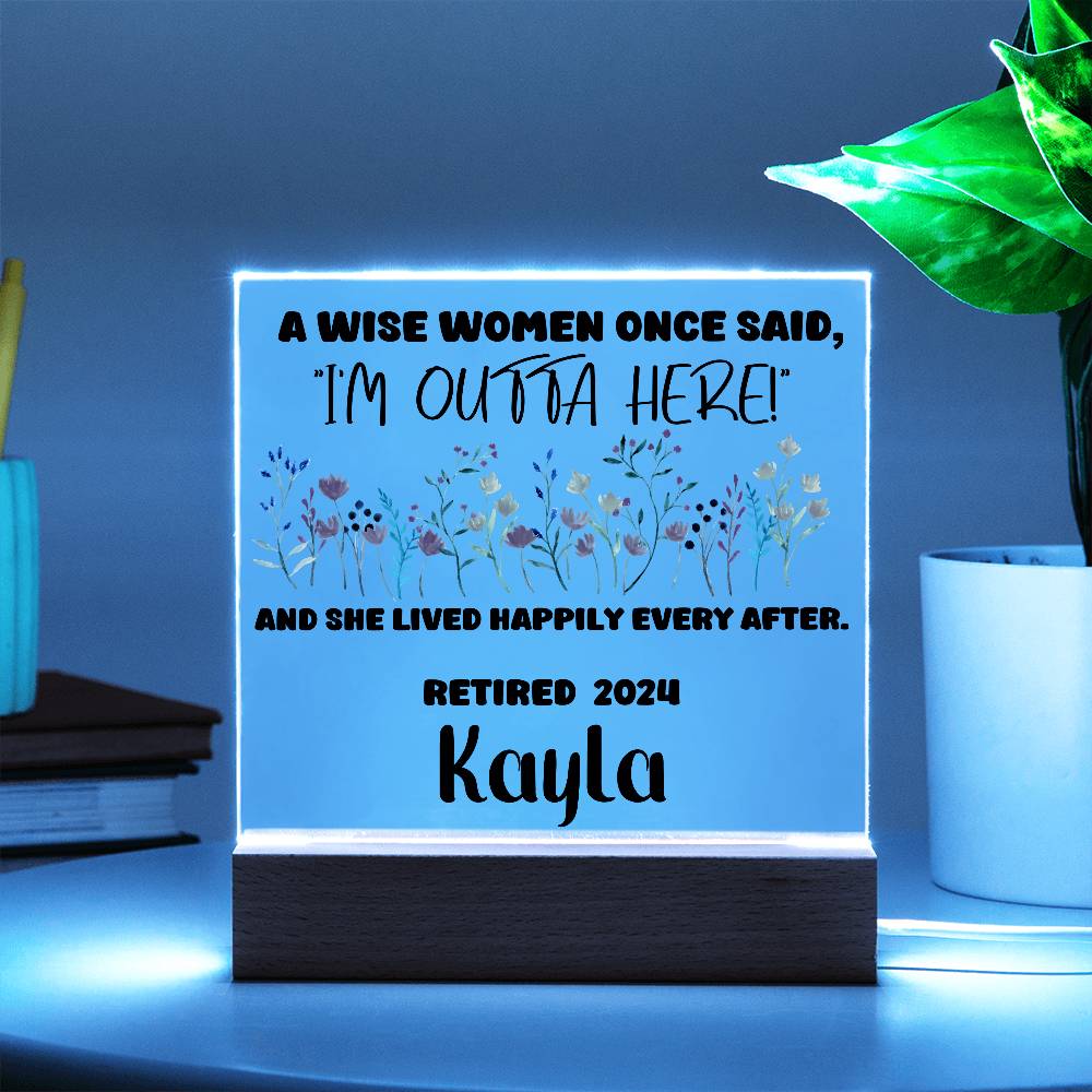 Personalized Retirement Plaque 5