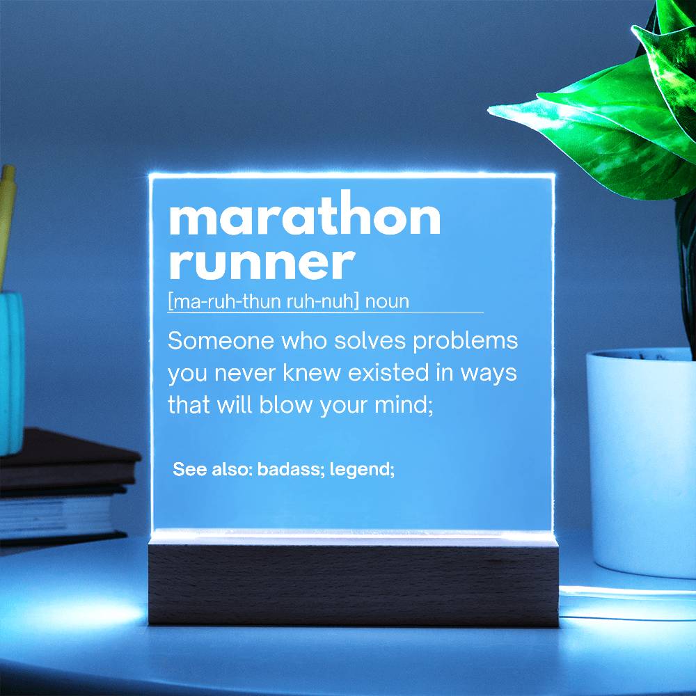 Marathon Runner Personalized Gift Acrylic Plaque 2