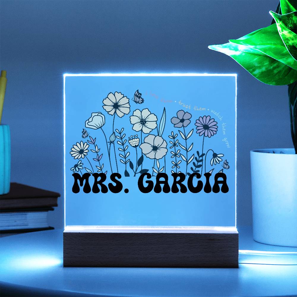 Teacher Square Acrylic Plaque 6
