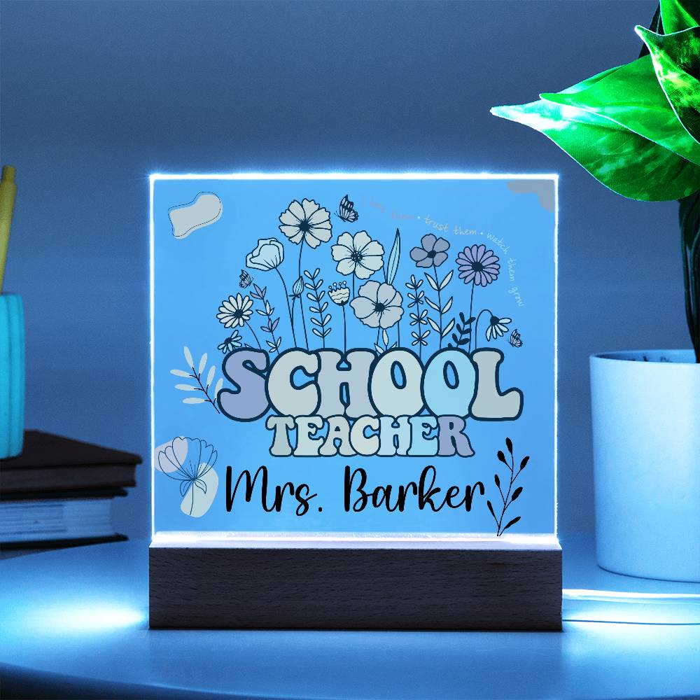 Teacher Square Acrylic Plaque 3