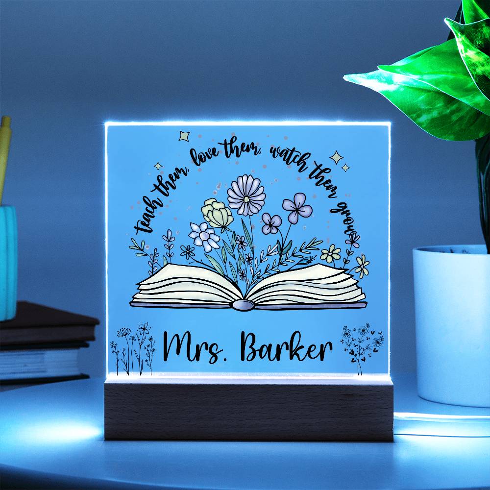 Teacher Square Acrylic Plaque 1