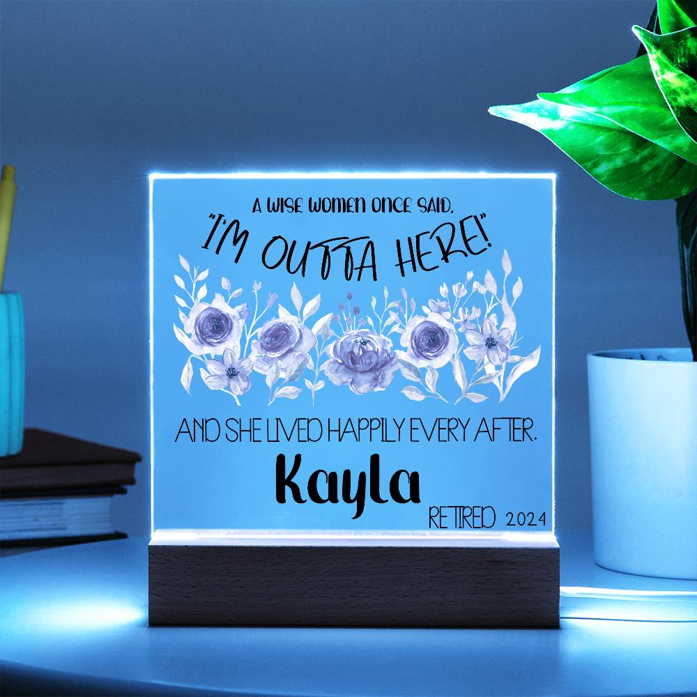 Personalized Retirement Plaque 4