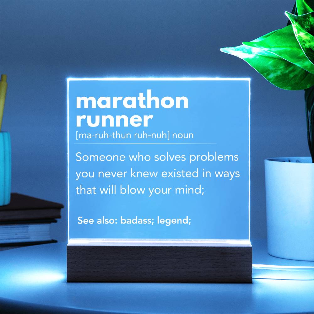 Marathon Runner Personalized Gift Acrylic Plaque 1