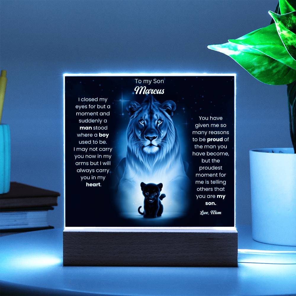 To My Son Acrylic Plaque Gift From Mom 3