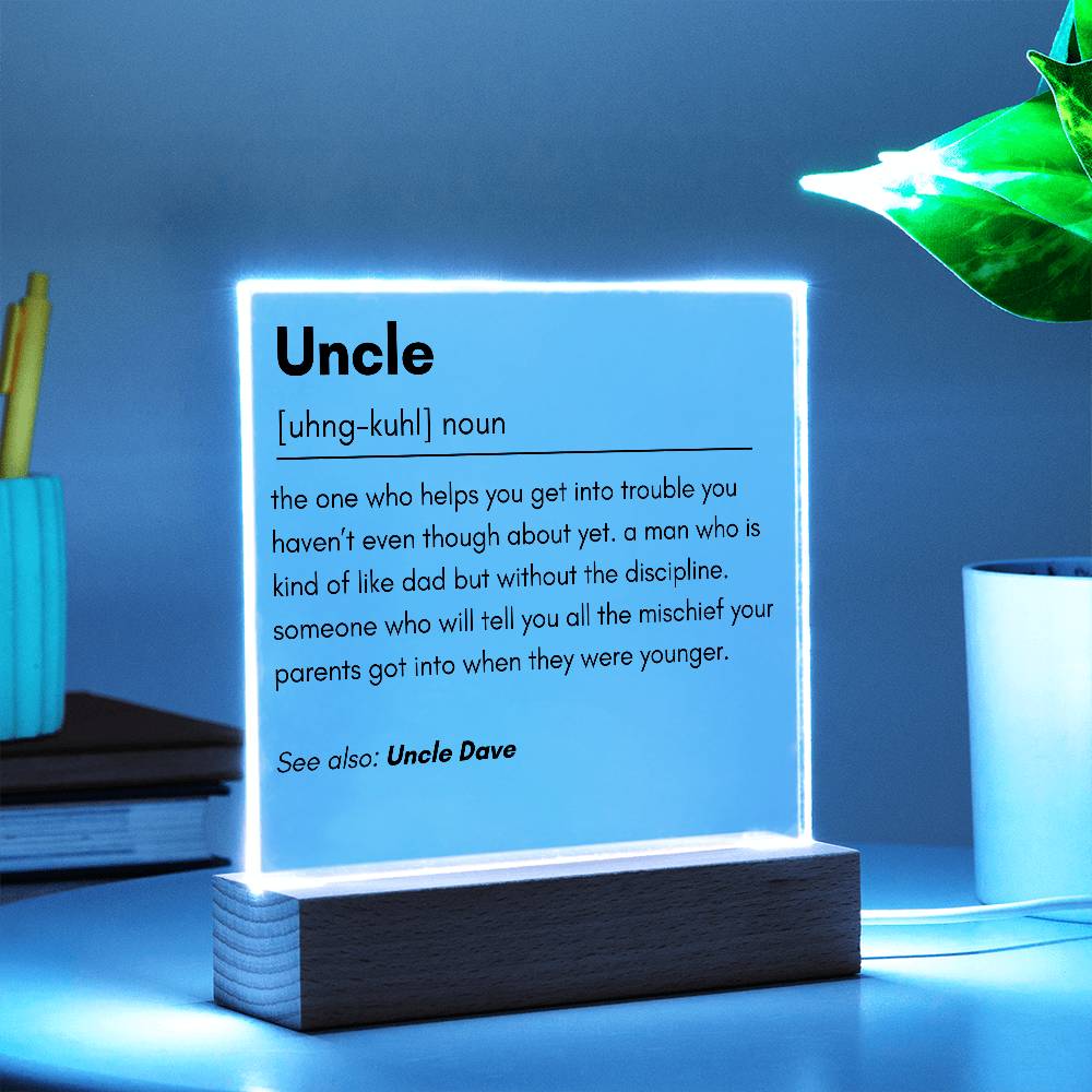 Uncle Definition Acrylic Plaque 1