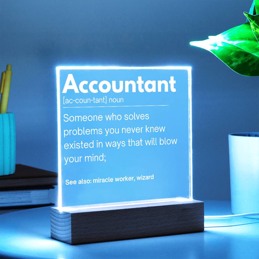 Accountant  Personalized Gift Acrylic Plaque 1