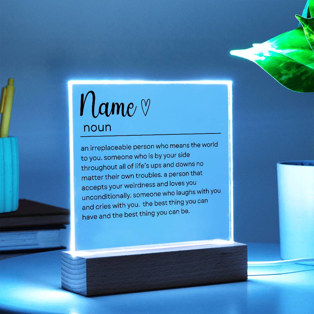 Personalized Friendship Acrylic Plaque 2 - Acrylic Square Plaque