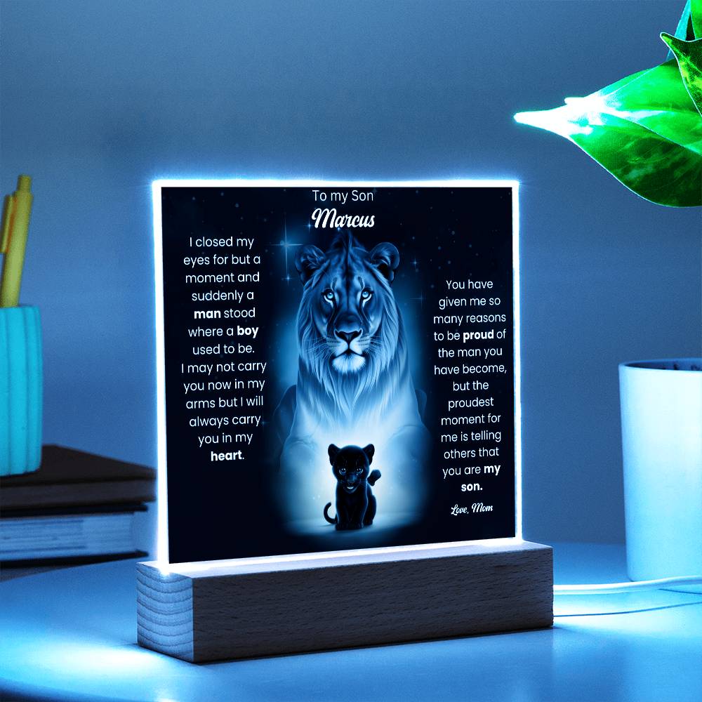 To My Son Acrylic Plaque Gift From Mom 3