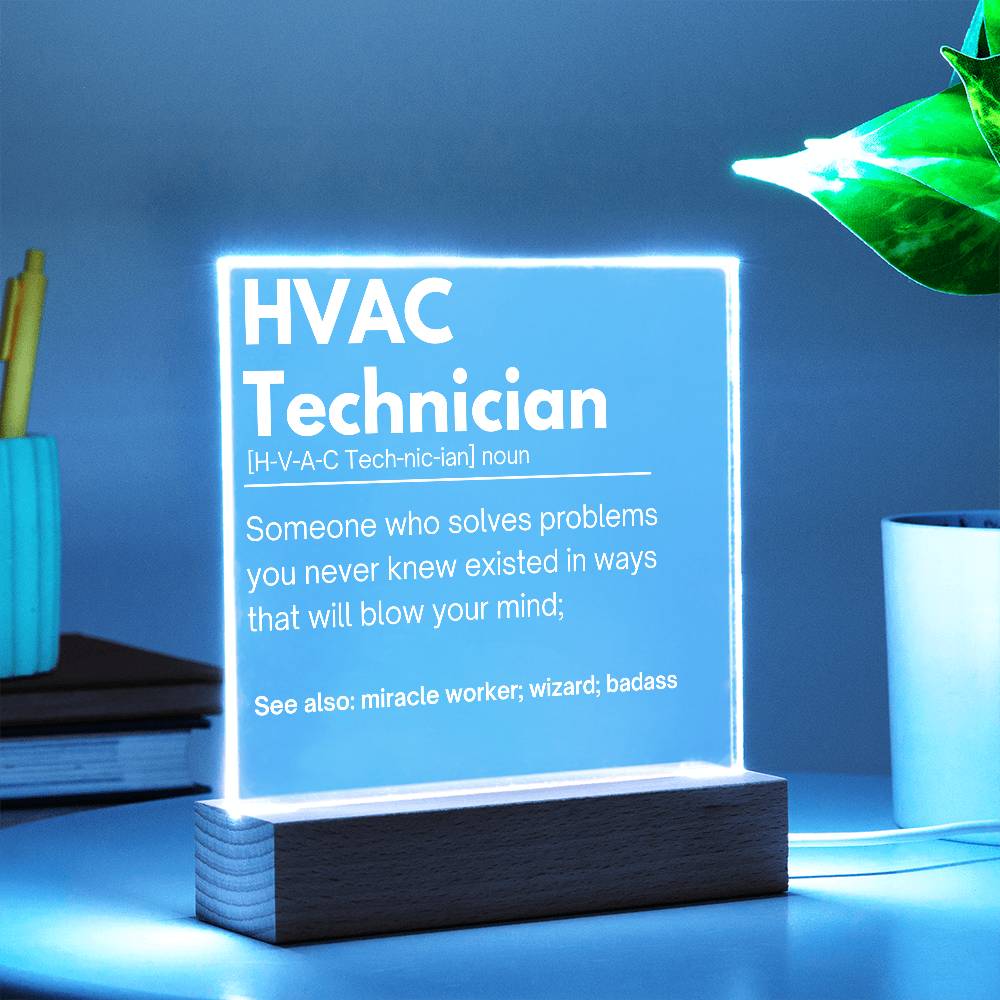 HVAC Technician Personalized Gift Acrylic Plaque1