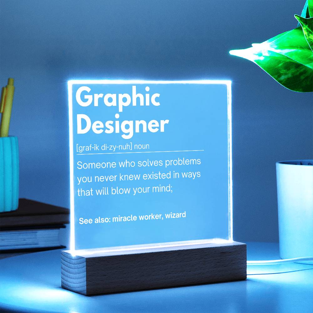 Graphic Designer Personalized Gift Acrylic Plaque1