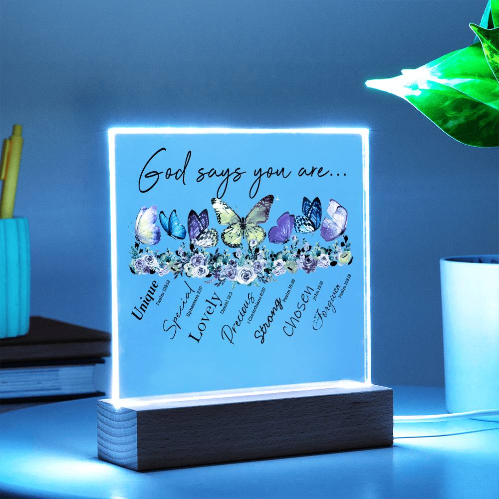 God Says You Are - Bible Verse Plaque 2