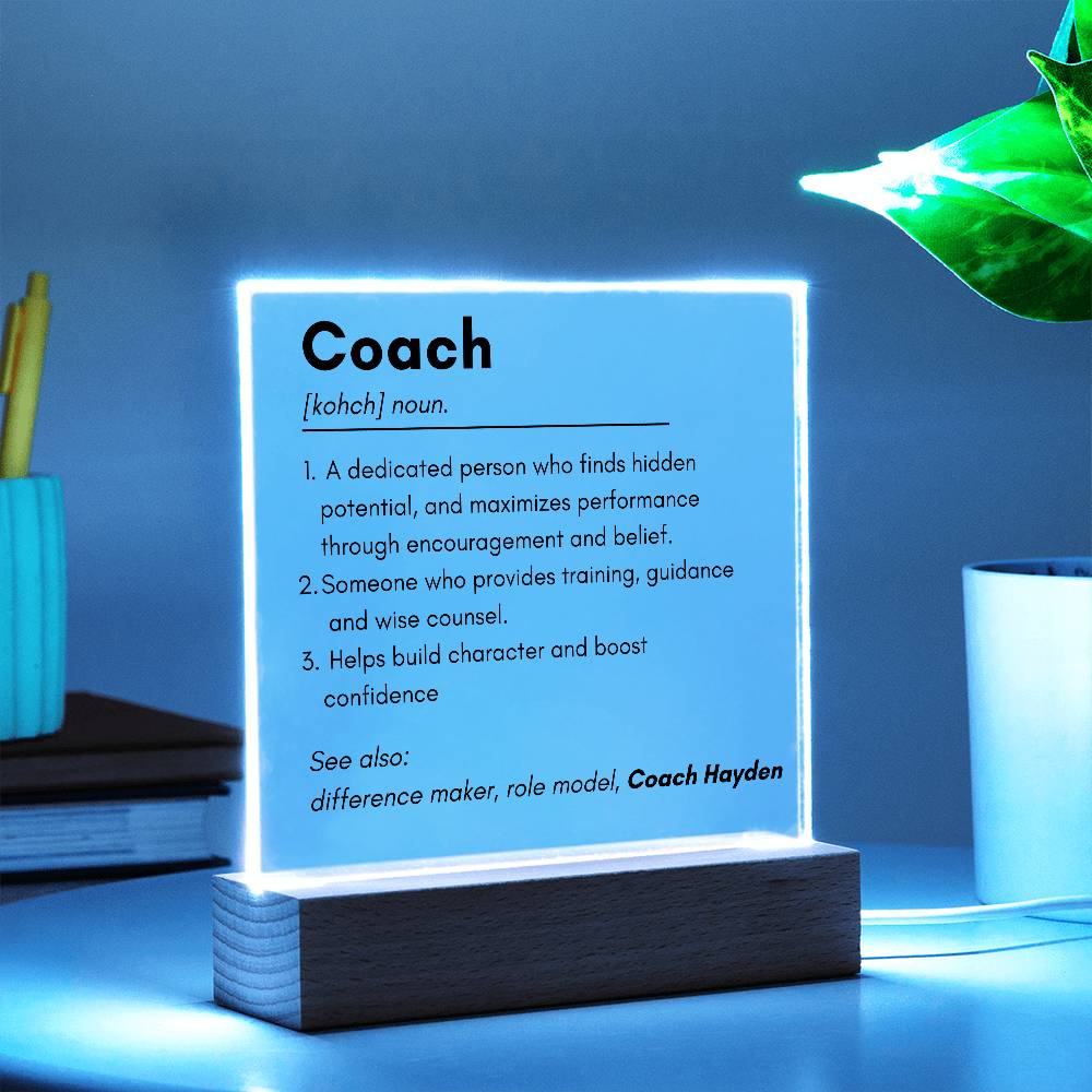 Coach 1 - Acrylic Square Plaque