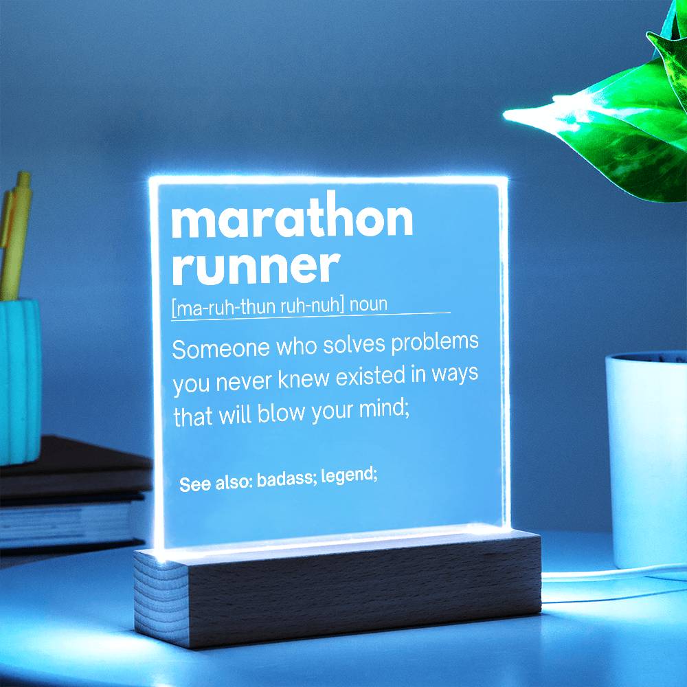 Marathon Runner Personalized Gift Acrylic Plaque 2