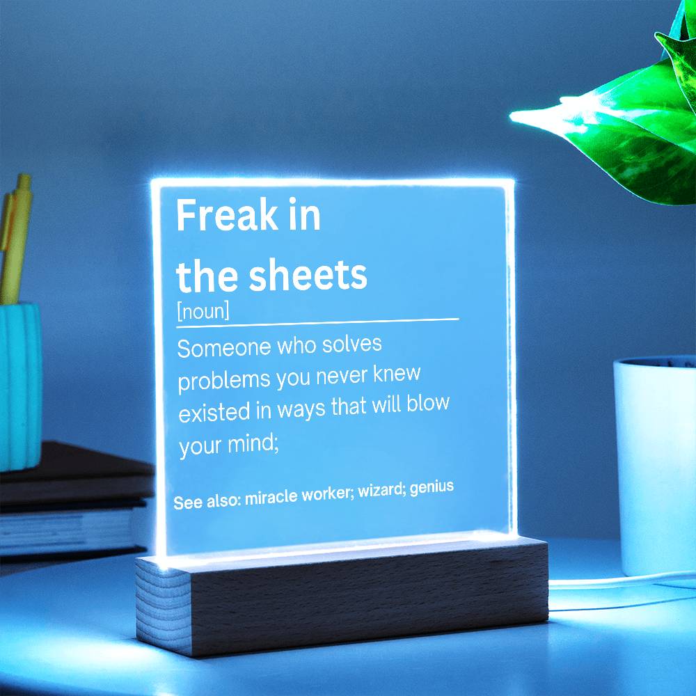 Freak In the Sheets Plaque 1