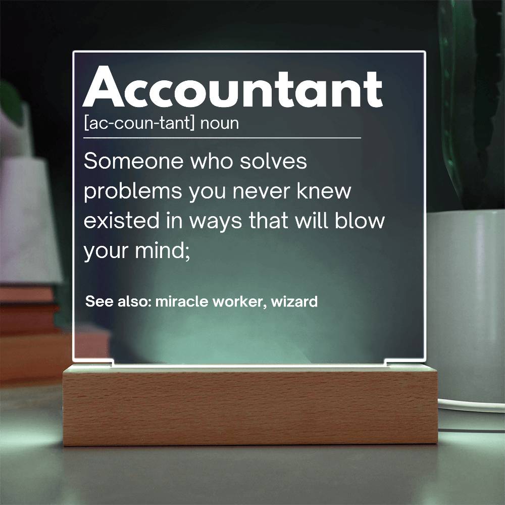 Accountant  Personalized Gift Acrylic Plaque 1