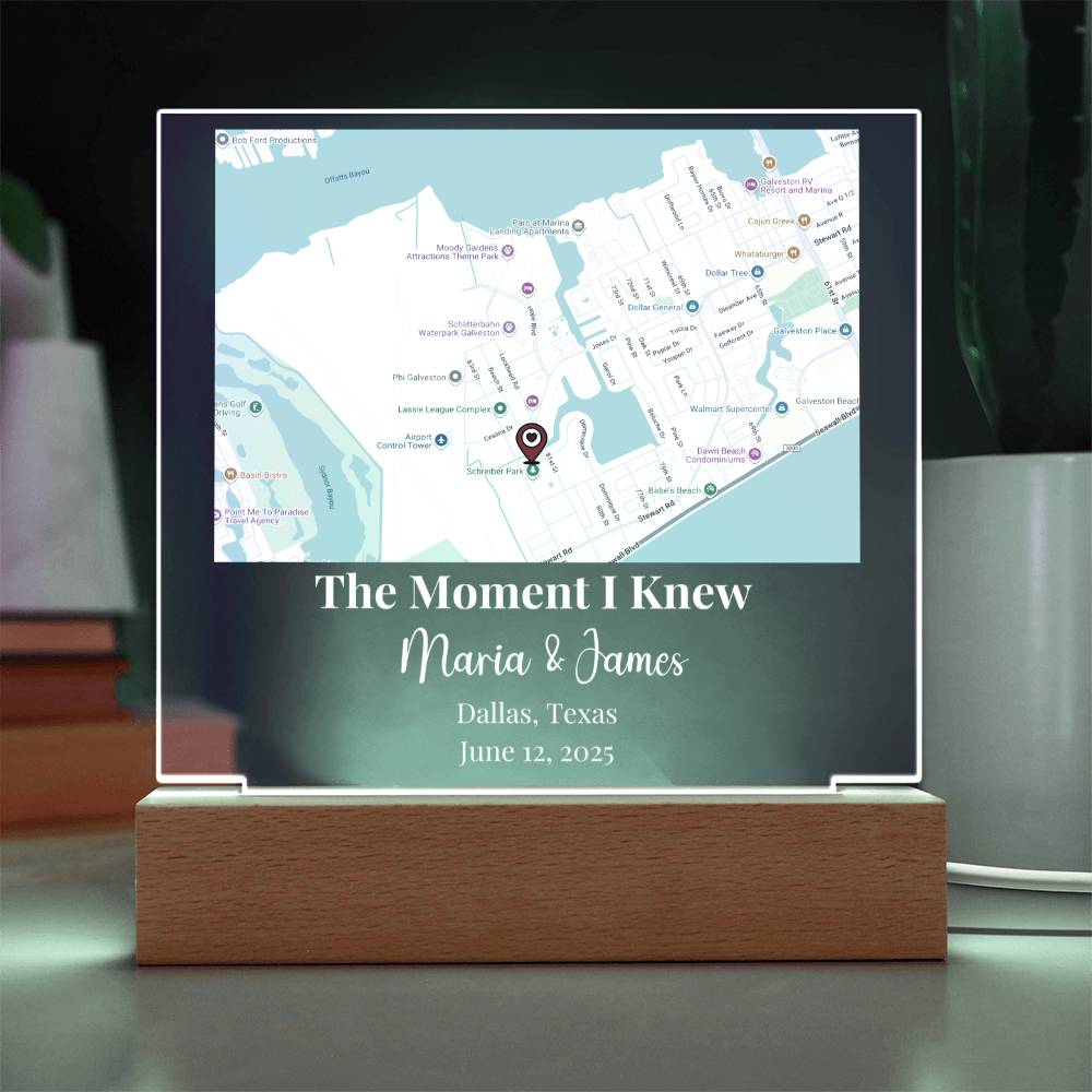 Custom Love Story Location Keepsake