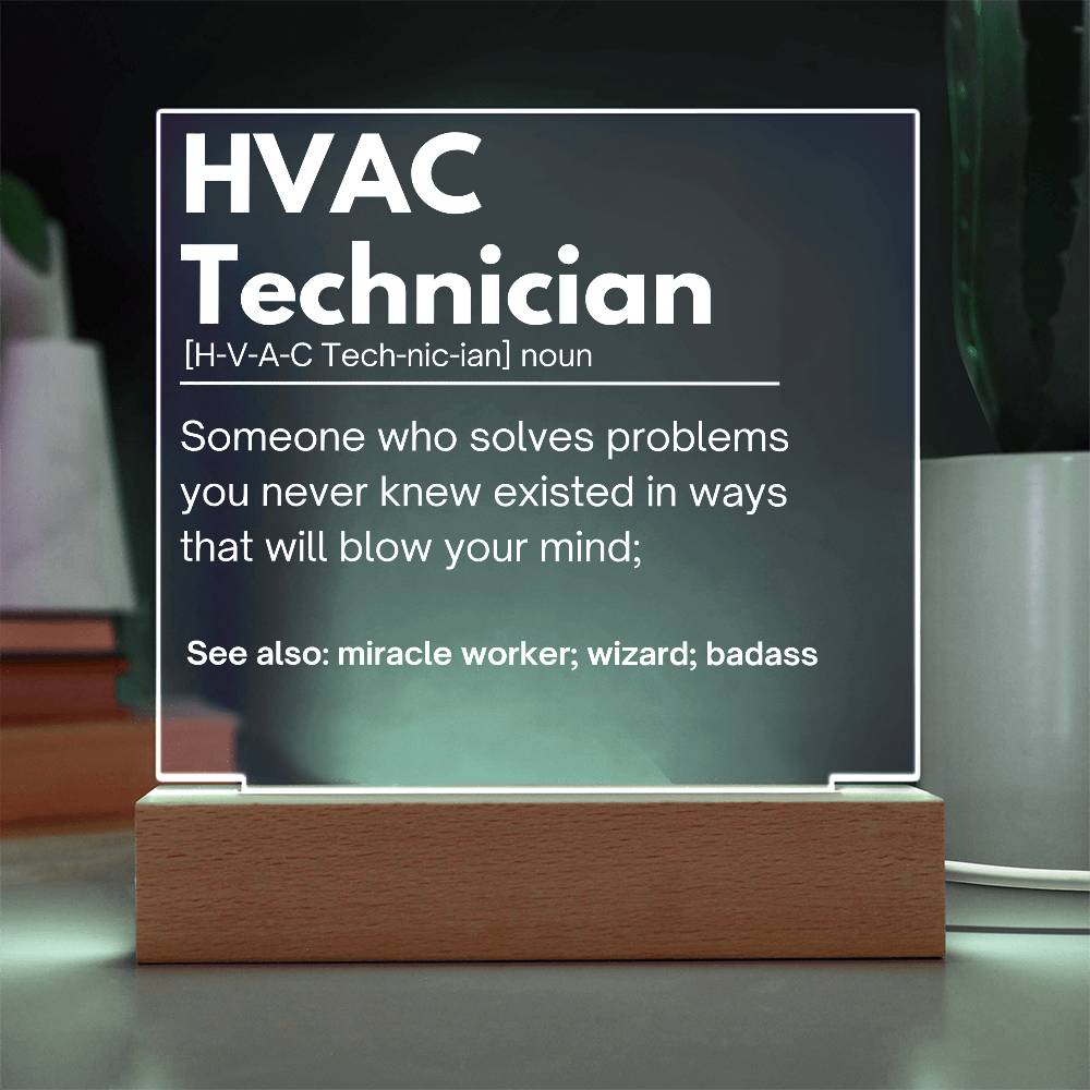HVAC Technician Personalized Gift Acrylic Plaque1