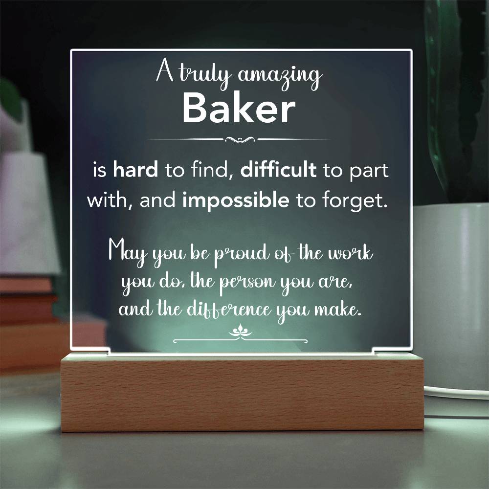 A Truly Amazing Baker Acrylic Plaque