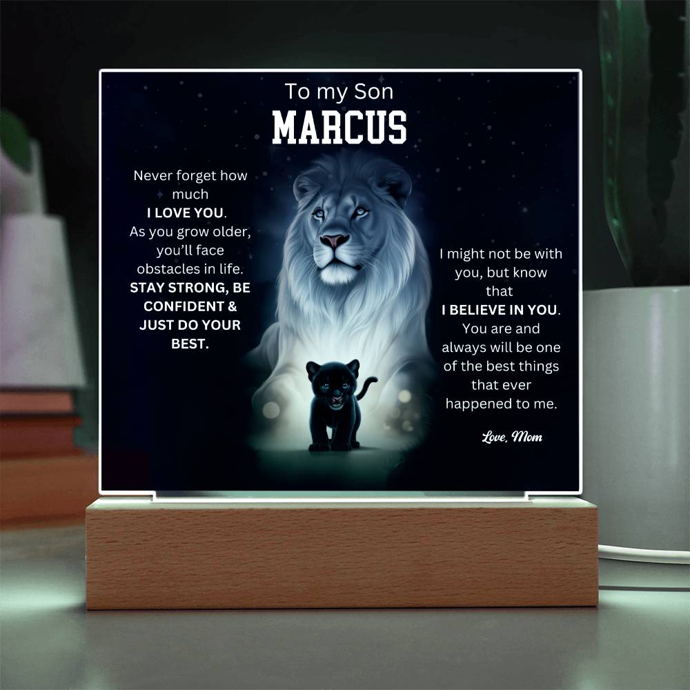Marcus 1 - Printed Squeare Acrylic Plaque