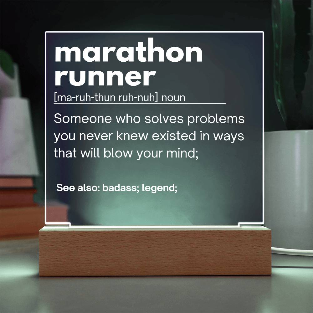 Marathon Runner Personalized Gift Acrylic Plaque 2