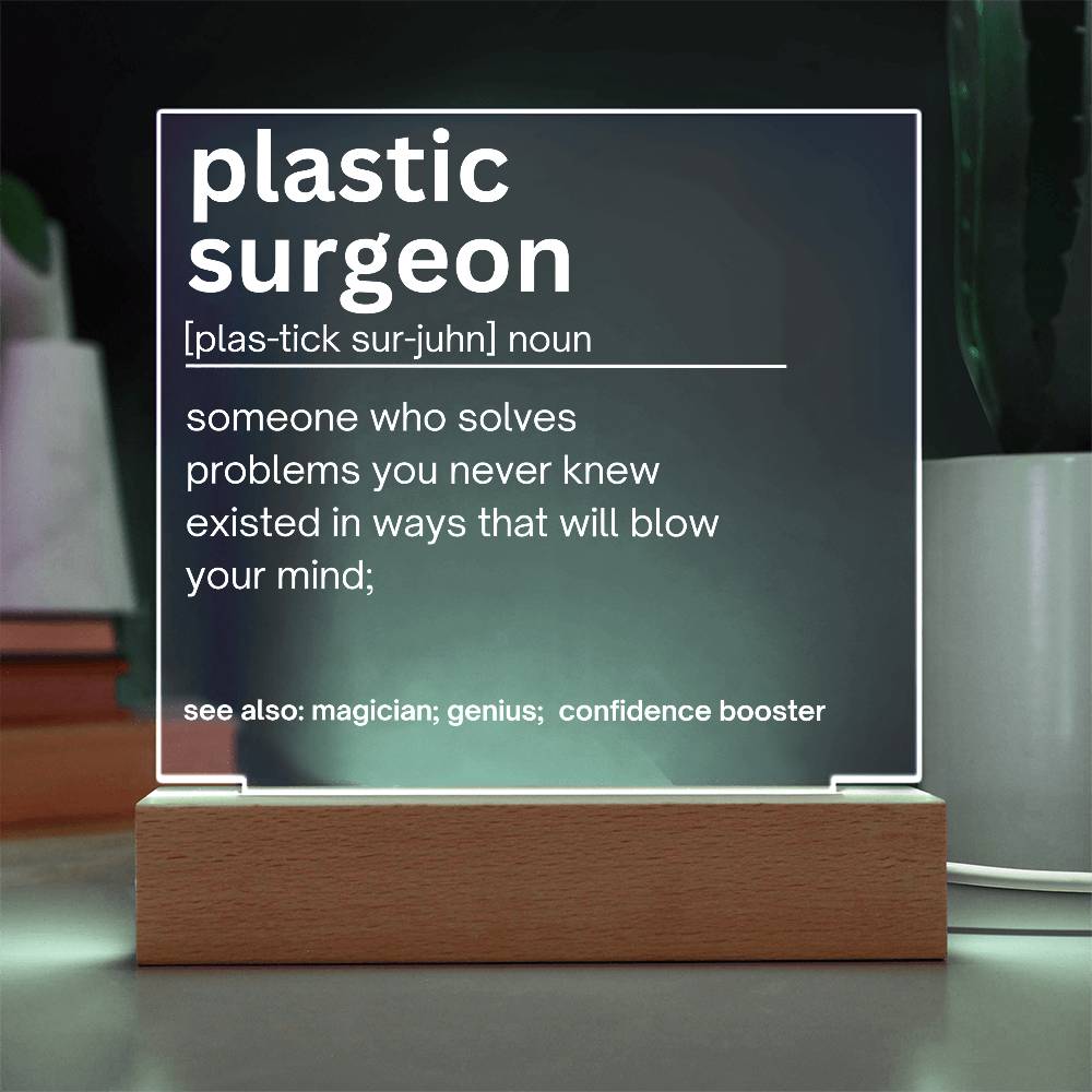 Plastic Surgeon Personalized Gift Acrylic Plaque 1