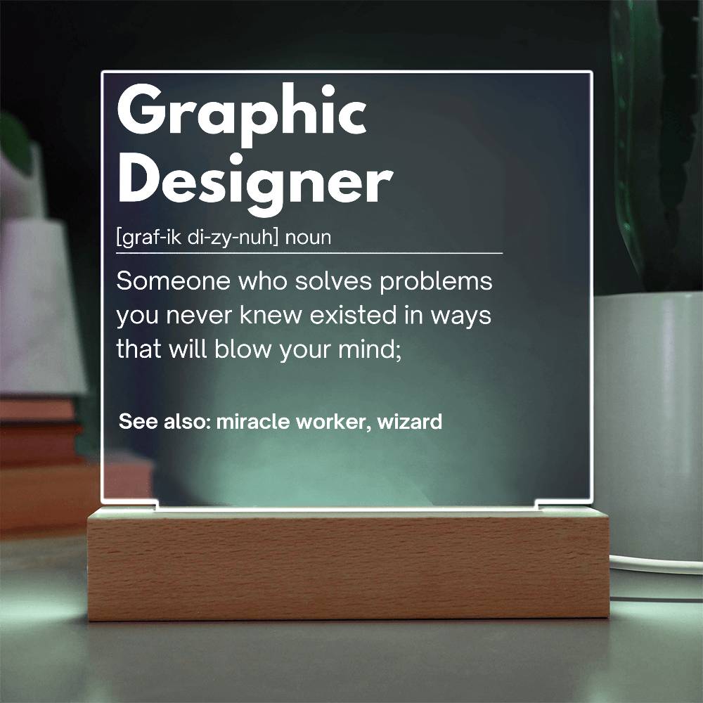 Graphic Designer Personalized Gift Acrylic Plaque1