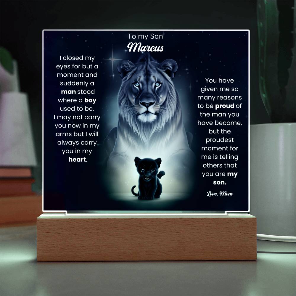 To My Son Acrylic Plaque Gift From Mom 3