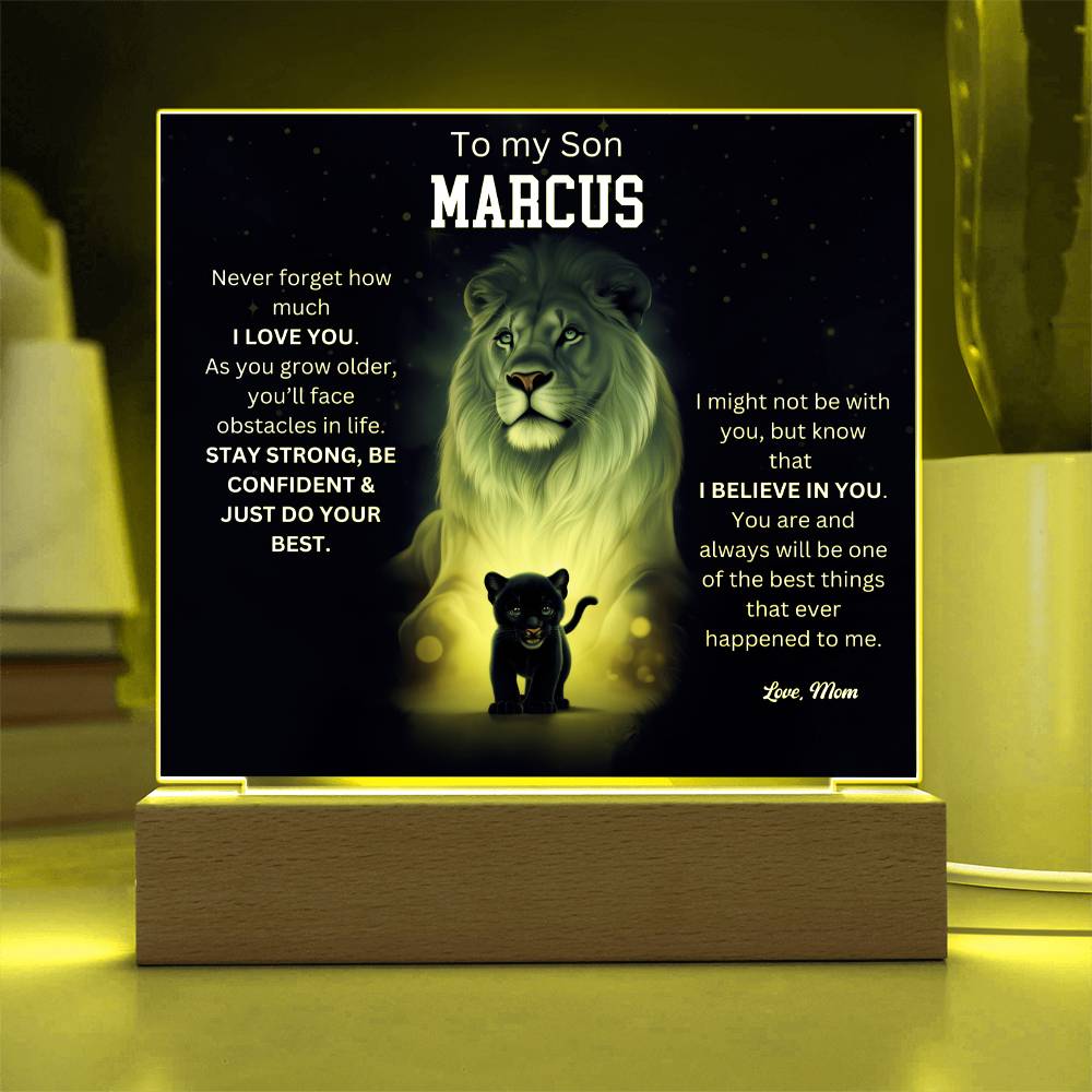 Marcus 1 - Printed Squeare Acrylic Plaque
