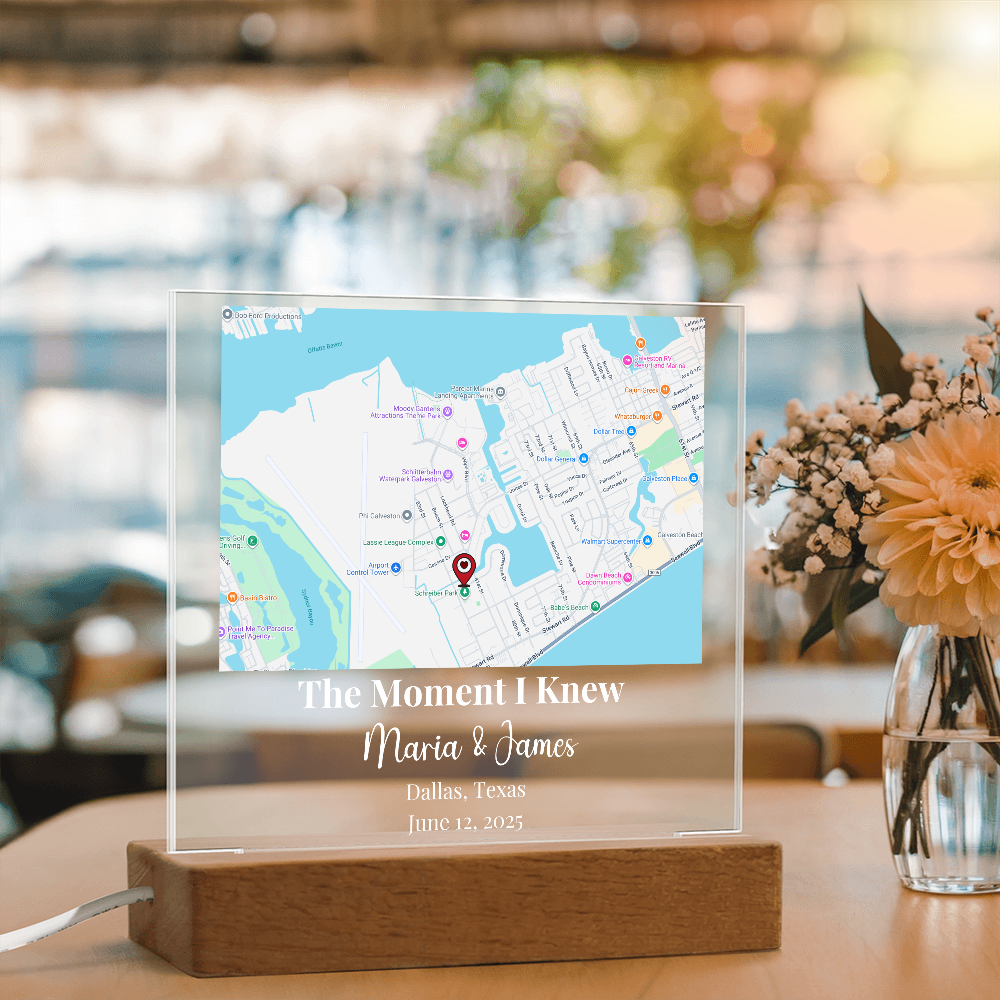Custom Love Story Location Keepsake