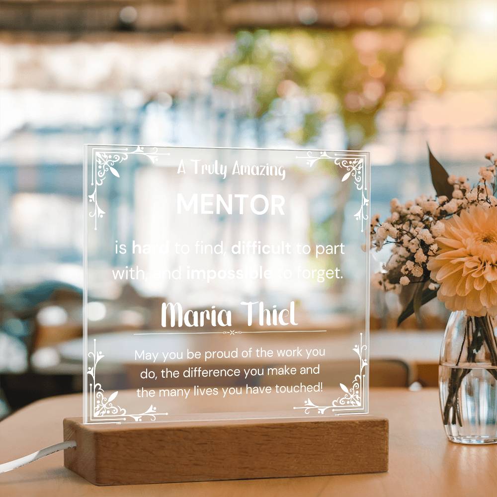 Gift For Mentor Personalized Acrylic Plaque