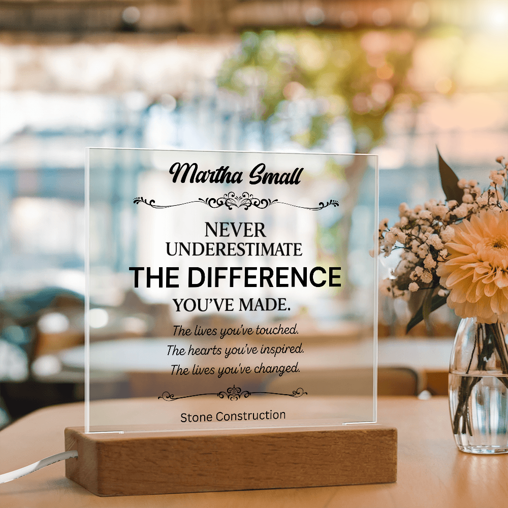 Personalized Difference Maker Plaque 2