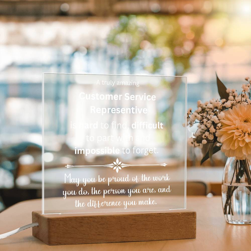 Customer Service Representative Gift - Acrylic Square Plaque