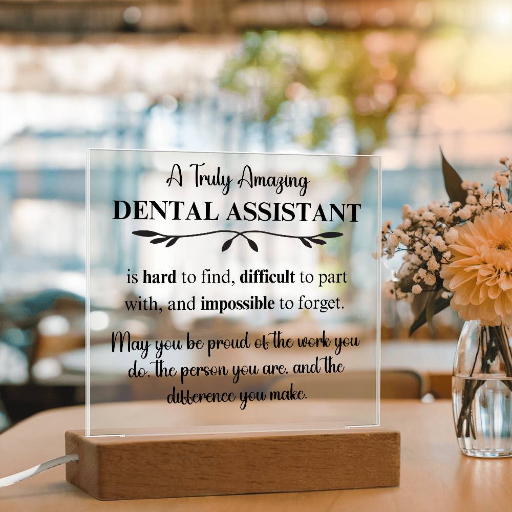 Personalized Dental Assitant Gift - Acrylic Square Plaque