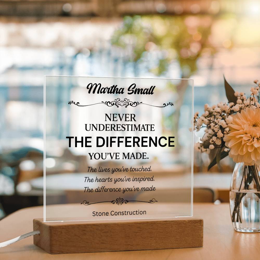 Personalized Difference Maker Plaque 1