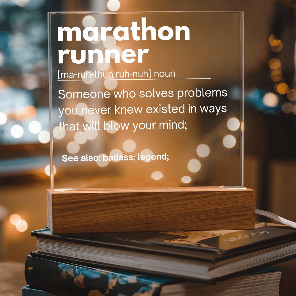 Marathon Runner Personalized Gift Acrylic Plaque 2