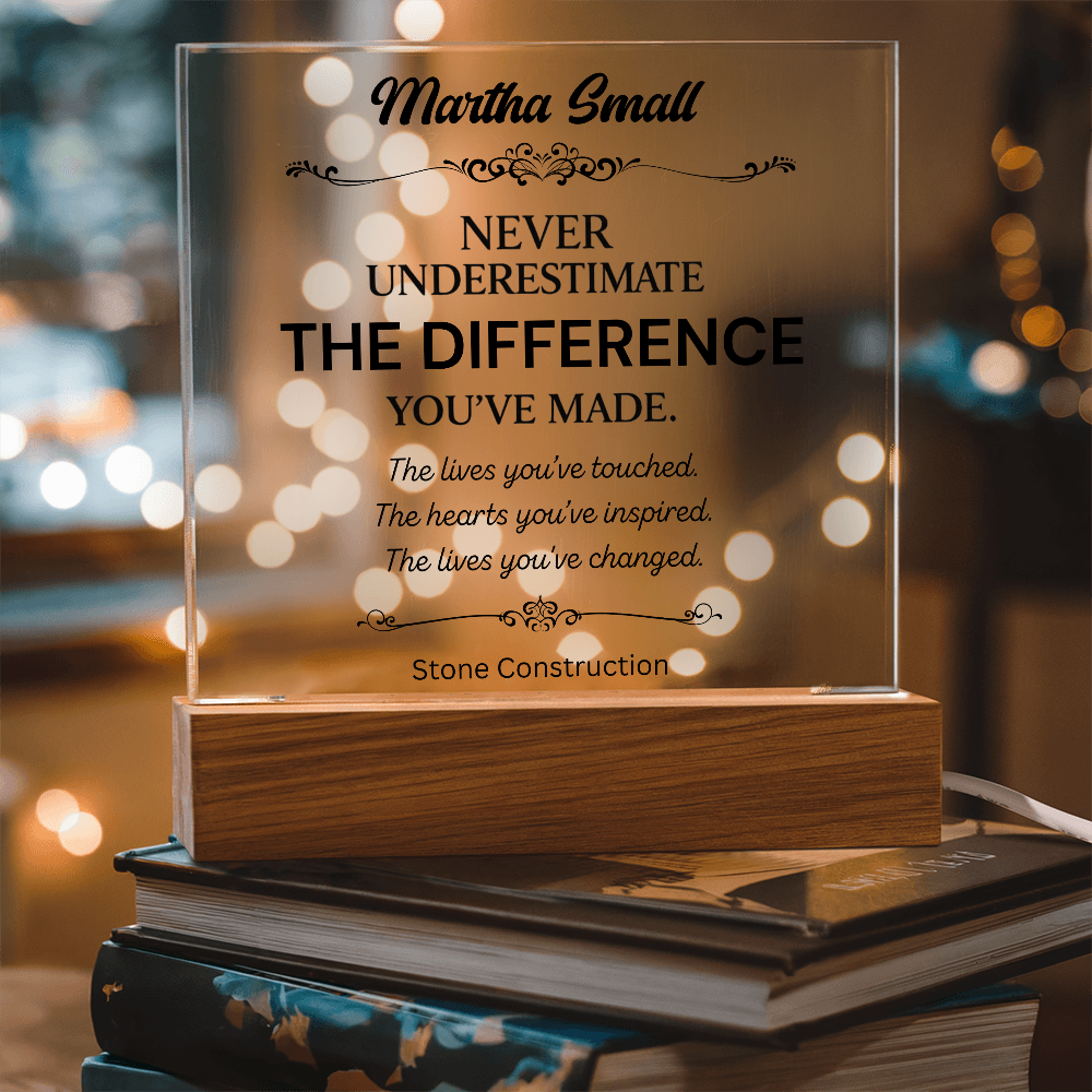 Personalized Difference Maker Plaque 2