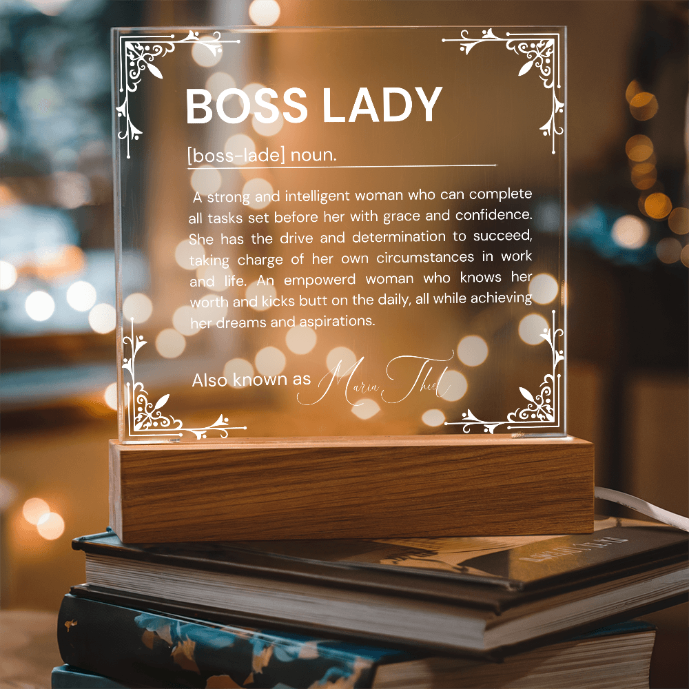 Personalized Boss Lady Definition Acrylic Plaque 1