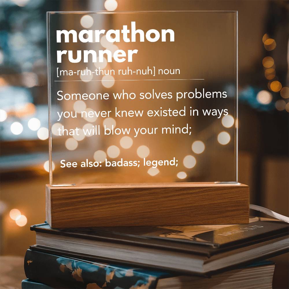 Marathon Runner Personalized Gift Acrylic Plaque 1