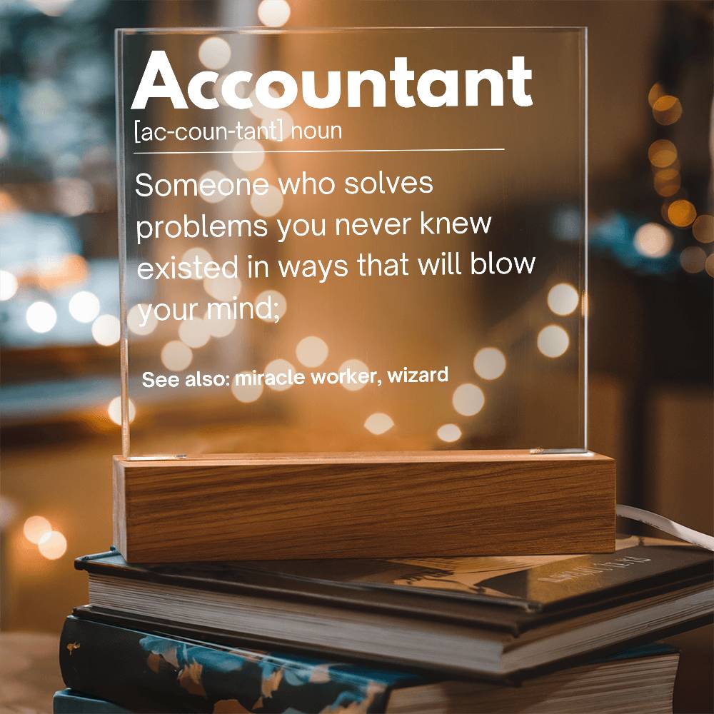 Accountant  Personalized Gift Acrylic Plaque 1