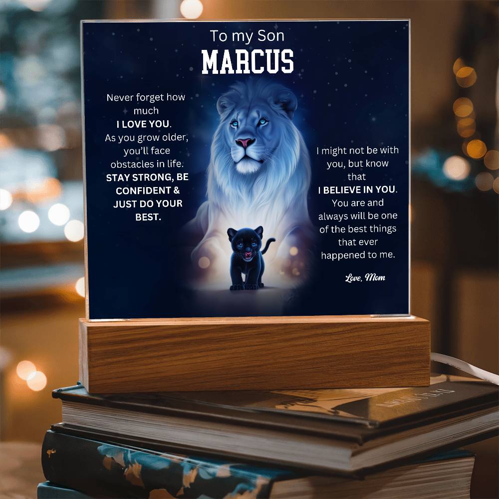 Marcus 1 - Printed Squeare Acrylic Plaque