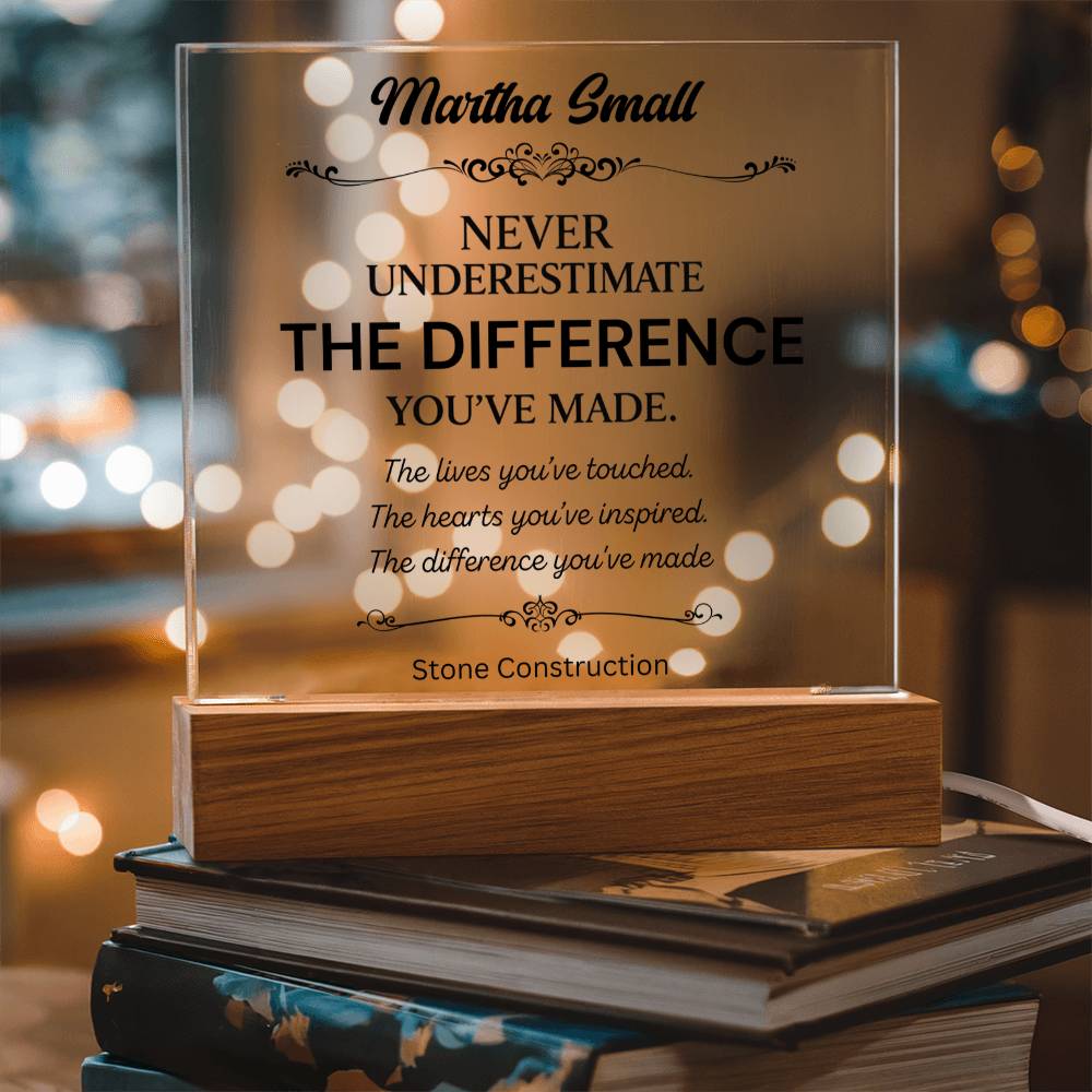 Personalized Difference Maker Plaque 1