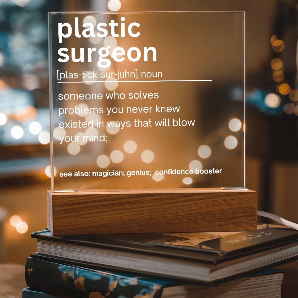 Plastic Surgeon Personalized Gift Acrylic Plaque 1