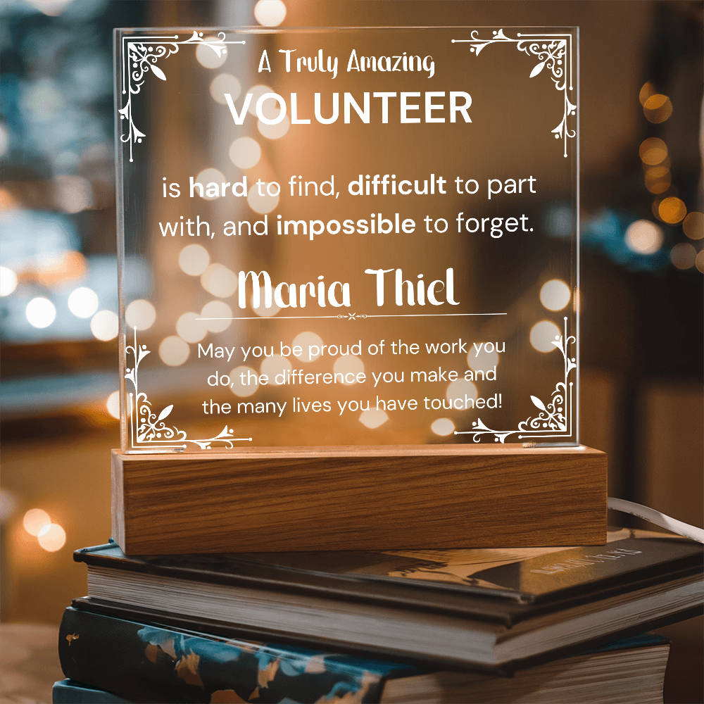 Gift For Volunteer Personalized Acrylic Plaque 1