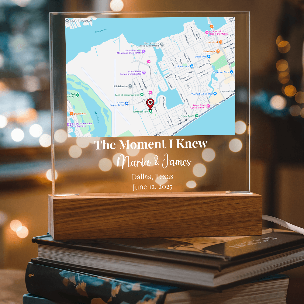 Custom Love Story Location Keepsake