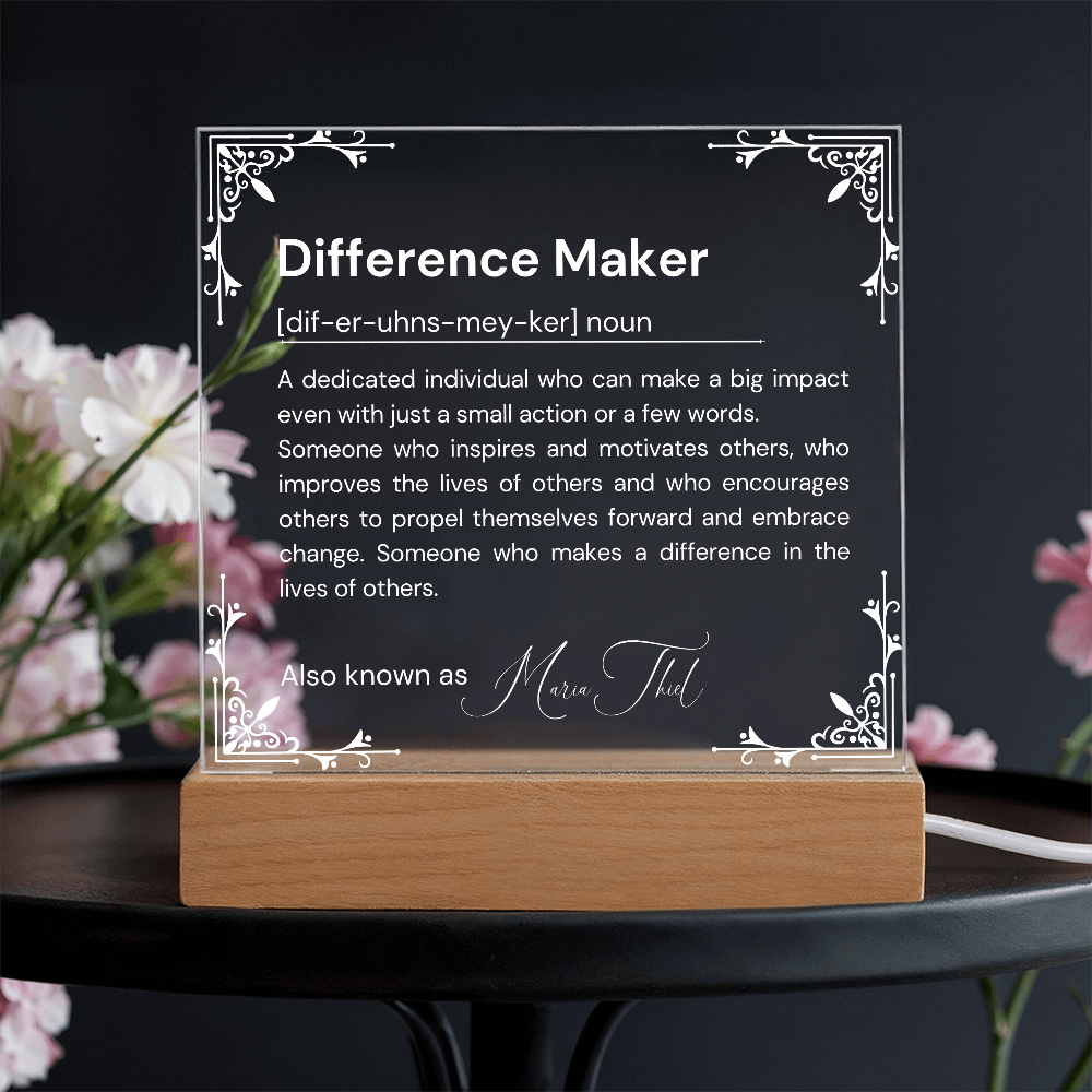 Personalized Difference Maker Definition Plaque