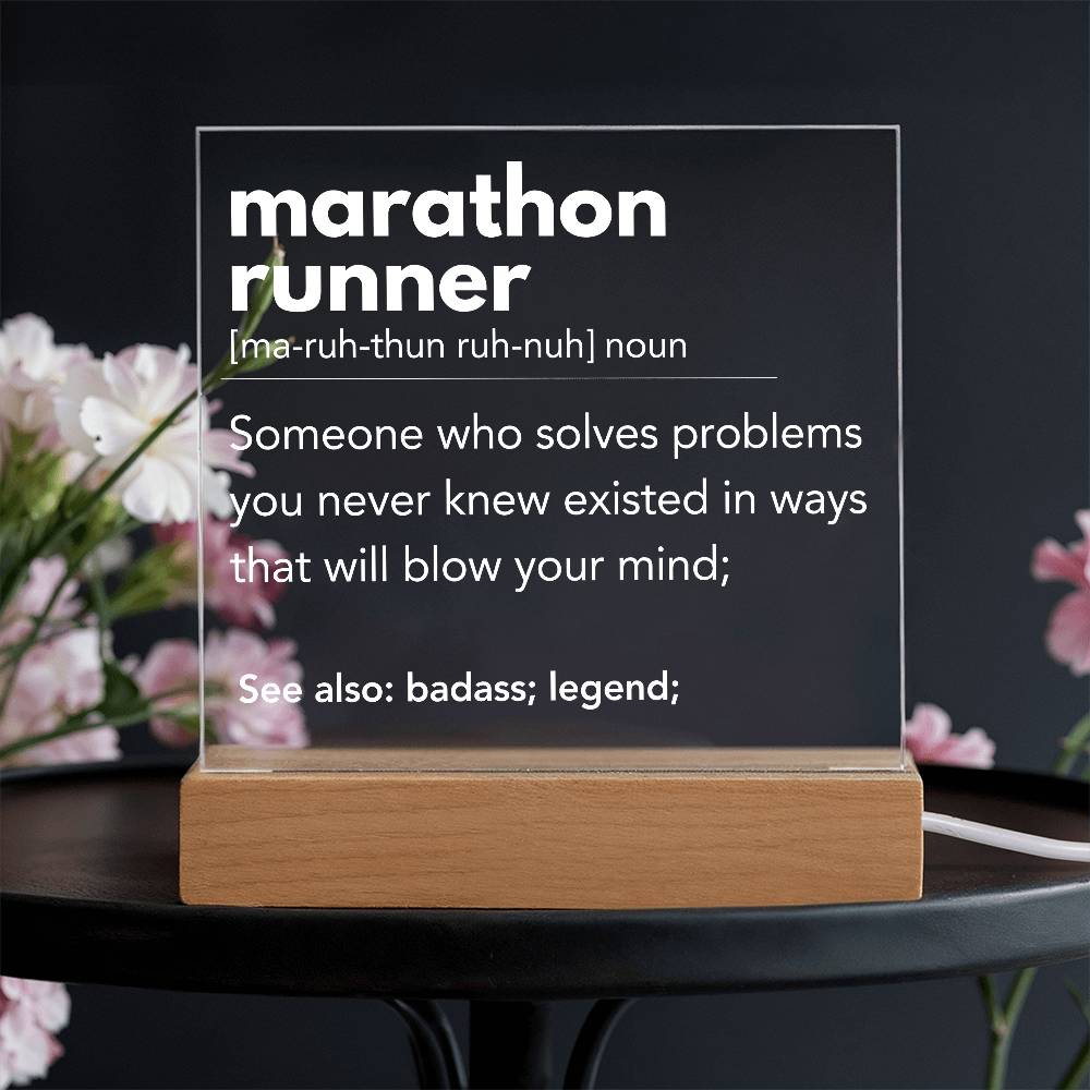Marathon Runner Personalized Gift Acrylic Plaque 1